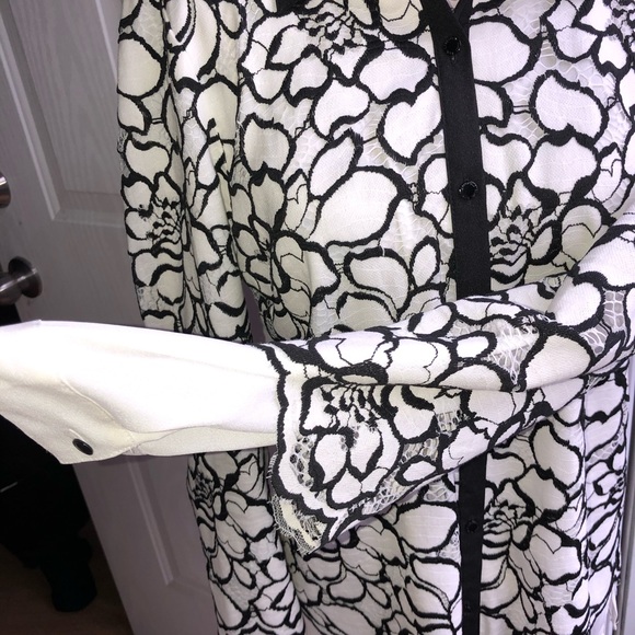 Classic black and white motif pattern tops - Picture 4 of 8